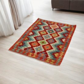 Tapis Kilim tissé main Chobi 82x121 Kilim afghan en laine