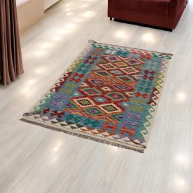  Tapis Kilim ethnique Chobi 94x144 Tapis Kilim tissé à la main