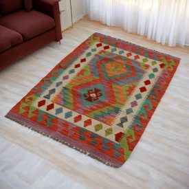 Tapis Kilim afghan Chobi 86x126 Kelim ethnique tissé à la main