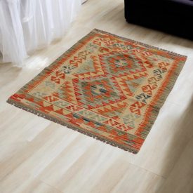 Kilim afghan Chobi 82x114 tapis Kelim tissé à la main