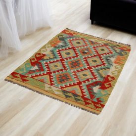   Tapis Kilim ethnique Chobi 88x122 Tapis Kilim tissé à la main