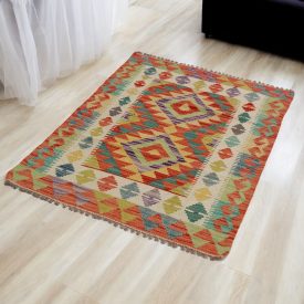Tapis Kilim en laine Chobi 84x124 Kilim afghan tissé main