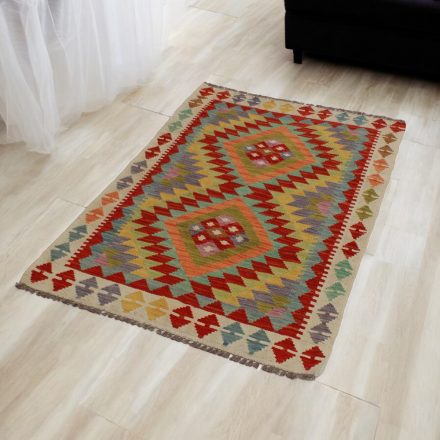 Tapis Kilim tissé main 85x130 Kilim laine Maimana