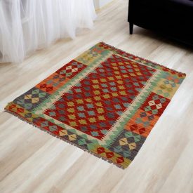 Tapis Kilim afghan Chobi 75x110 Kelim ethnique tissé à la main