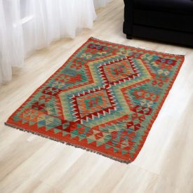 Tapis Kilim en laine Chobi 85x117 Kilim afghan tissé main
