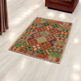 Tapis Kilim authentique 61x96 Kilim ethnique tissé à la main