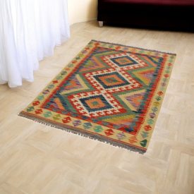 Kilim afghan Chobi 97x154 tapis Kelim tissé à la main