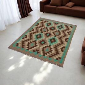 Tapis Kilim tissé main 103x147 Kilim laine Maimana