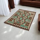 Chobi Kilim tapis 98x140 kelim laine tissé à la main