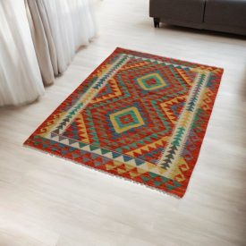 Tapis Kilim Chobi 98x153 Kilim afghan tissé à la main