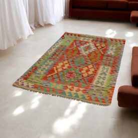Tapis Kilim en laine Chobi 102x152 Kilim afghan tissé main