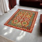 Chobi Kilim tapis 98x140 kelim laine tissé à la main
