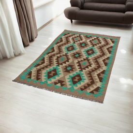Tapis Kilim en laine Chobi 106x151 Kilim afghan tissé main