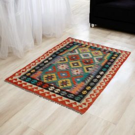 Tapis Kilim tissé main 103x150 Kilim laine Maimana