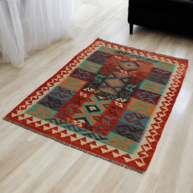 Tapis Kilim tissé main 103x150 Kilim laine Maimana