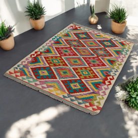 Tapis Kilim tissé main 96x155 Kilim laine Maimana