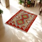 Chobi Kilim tapis 55x85 kelim laine tissé à la main