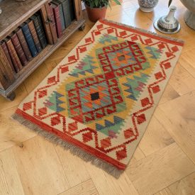 Tapis Kilim Chobi 59x91 Kilim en laine tissé à la main