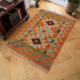 Tapis Kilim ethnique Chobi 59x89 Kilim authentique tissé à la main