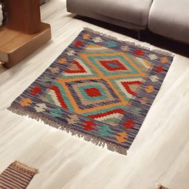 Tapis Kilim tissé main 63x92 Kilim laine Maimana