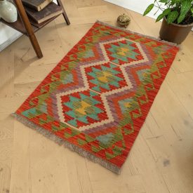 Kilim tissé à la main 62x96 Kilim authentique en laine