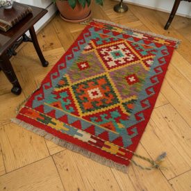 Tapis Kilim afghan Chobi 62x90 Kilim tissé à la main