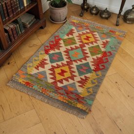 Kilim authentique 62x88 tapis tissé à la main