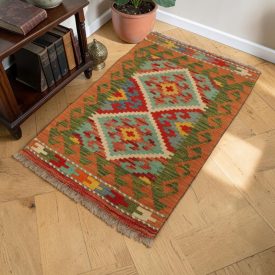Tapis Kilim Chobi 60x85 Kilim en laine tissé à la main