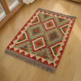 Tapis Kilim afghan Chobi 59x86 Kilim afghan en laine