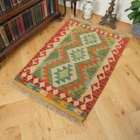 Tapis Kilim ethnique Chobi 60x86 Kilim tissé à la main