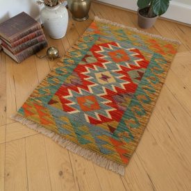 Tapis Kilim Maimana 61x92 Kilim afghan en laine