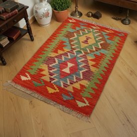 Tapis Kilim authentique 58x90 Kilim ethnique tissé à la main