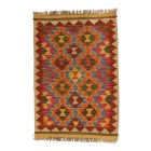 Tapis Kilim ethnique Chobi 63x90 Kilim en laine tissé à la main