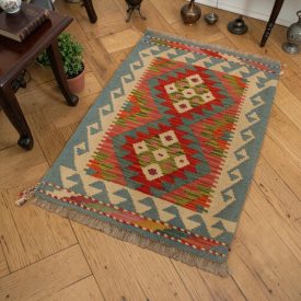 Tapis Kilim afghan Chobi 60x92 Kilim ethnique tissé à la main