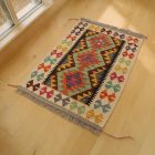Tapis Kilim ethnique Chobi 62x87 Kilim afghan tissé à la main