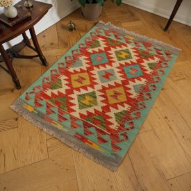 Tapis Kilim Chobi 62x85 Kilim en laine tissé à la main