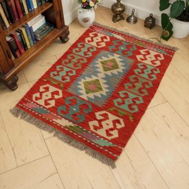 Tapis Kilim ethnique Chobi 61x87 Kilim tissé à la main