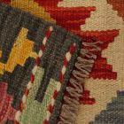 Tapis Kilim ethnique Chobi 62x87 Kilim en laine tissé à la main
