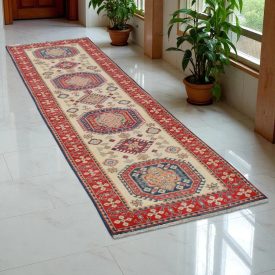 Tapis de couloir Kazak 80x298 tapis oriental pour couloir