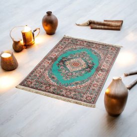   Tapis en soie fait machine SILKEN 70x110 Tapis turc en acrylique