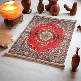   Tapis en soie fait machine SILKEN 70x110 Tapis turc en acrylique