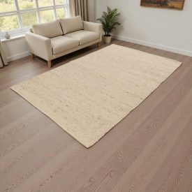 Tapis laine beige 161x257 Tapis uni de salon