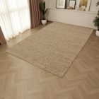 Tapis laine épais gris 160x250 tapis uni pour le salon