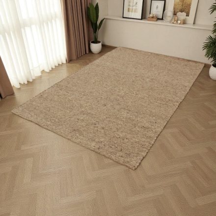 Tapis laine épais gris 160x250 tapis uni pour le salon