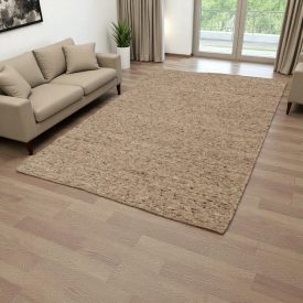 Tapis laine épais 200x300 tapis uni pour le salon