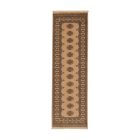 Tapis de couloir beige Bokhara 248x77 tapis pakistanais fait main