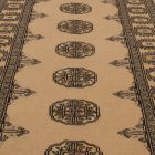 Tapis de couloir beige Bokhara 248x77 tapis pakistanais fait main