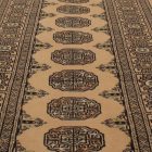 Tapis de couloir beige Bokhara 244x80 tapis pakistanais fait main