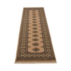 Tapis de couloir beige Bokhara 254x77 tapis pakistanais fait main