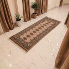 Tapis de couloir beige Bokhara 198x79 tapis pakistanais fait main